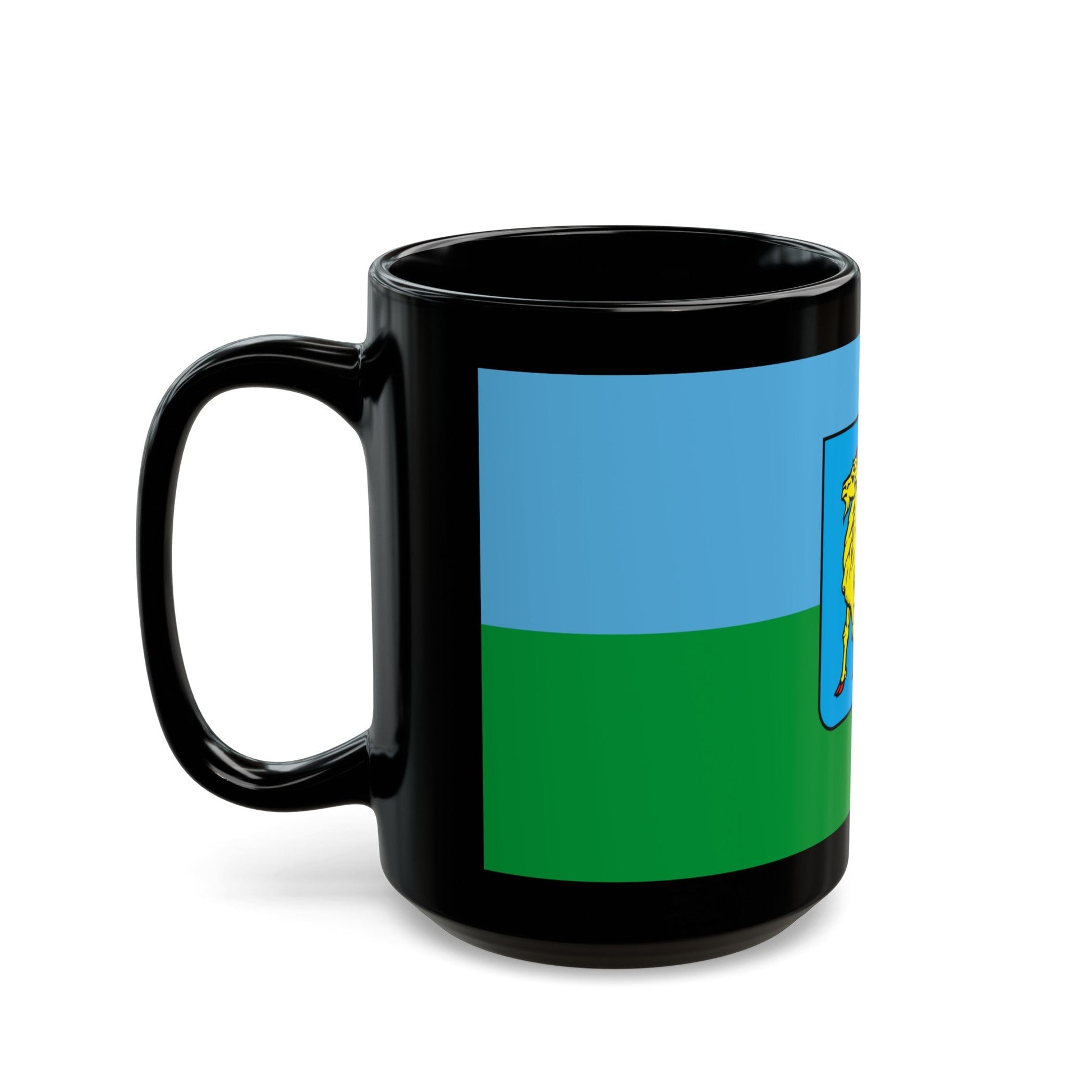 Flag of Istria County Croatia - Black Coffee Mug-The Sticker Space