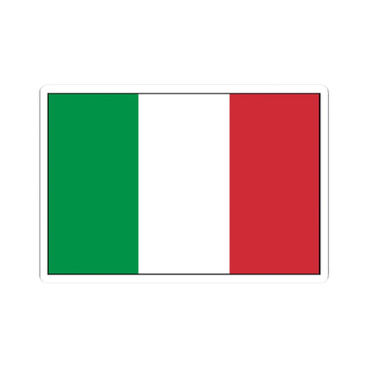 Flag of Italy with border (Italy) STICKER Vinyl Kiss-Cut Decal 2 Inch White - The Sticker Space