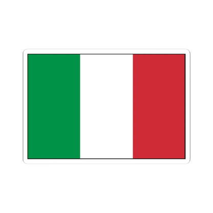 Flag of Italy with border (Italy) STICKER Vinyl Kiss-Cut Decal 4 Inch White - The Sticker Space