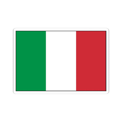 Flag of Italy with border (Italy) STICKER Vinyl Kiss-Cut Decal 6 Inch White - The Sticker Space