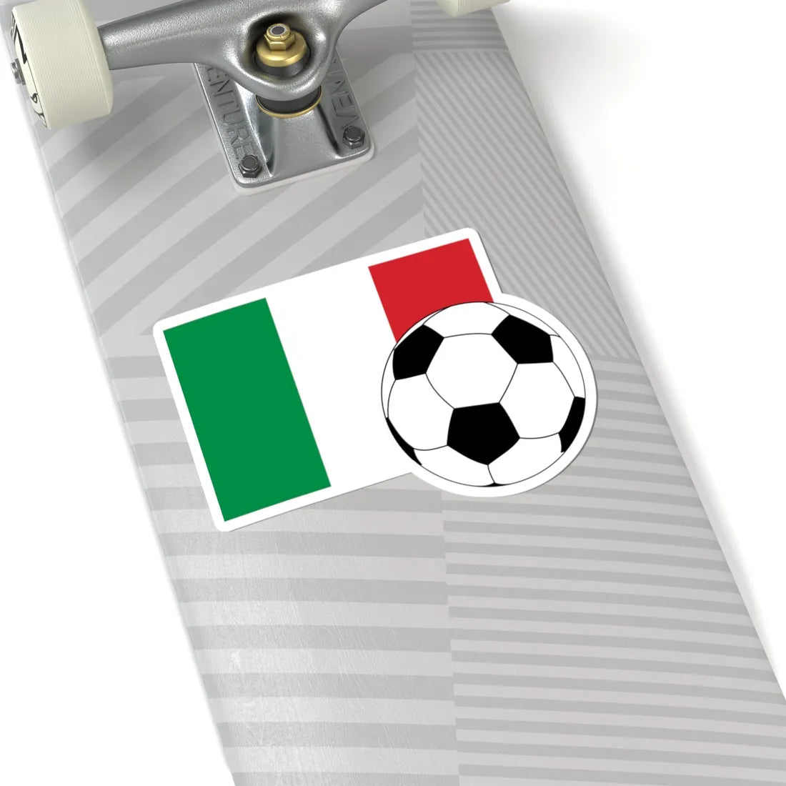 Flag of Italy with football (Italy) STICKER Vinyl Kiss-Cut Decal - The Sticker Space