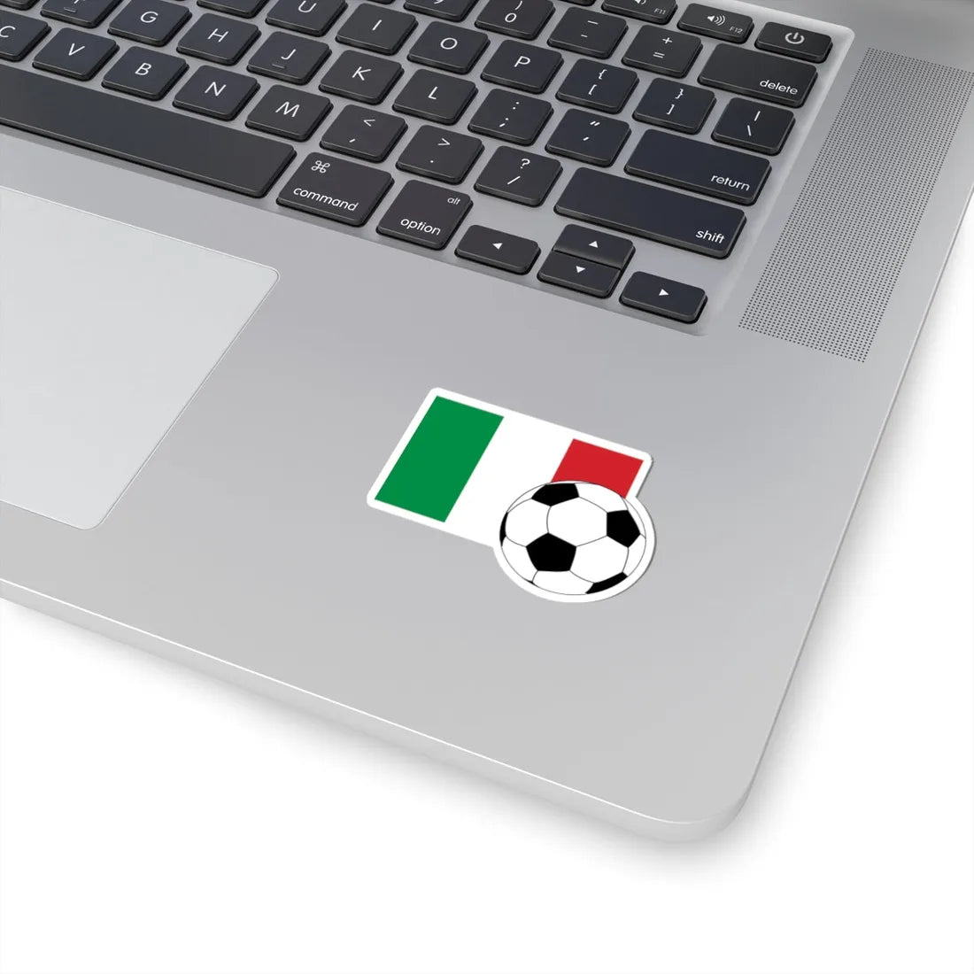 Flag of Italy with football (Italy) STICKER Vinyl Kiss-Cut Decal - The Sticker Space