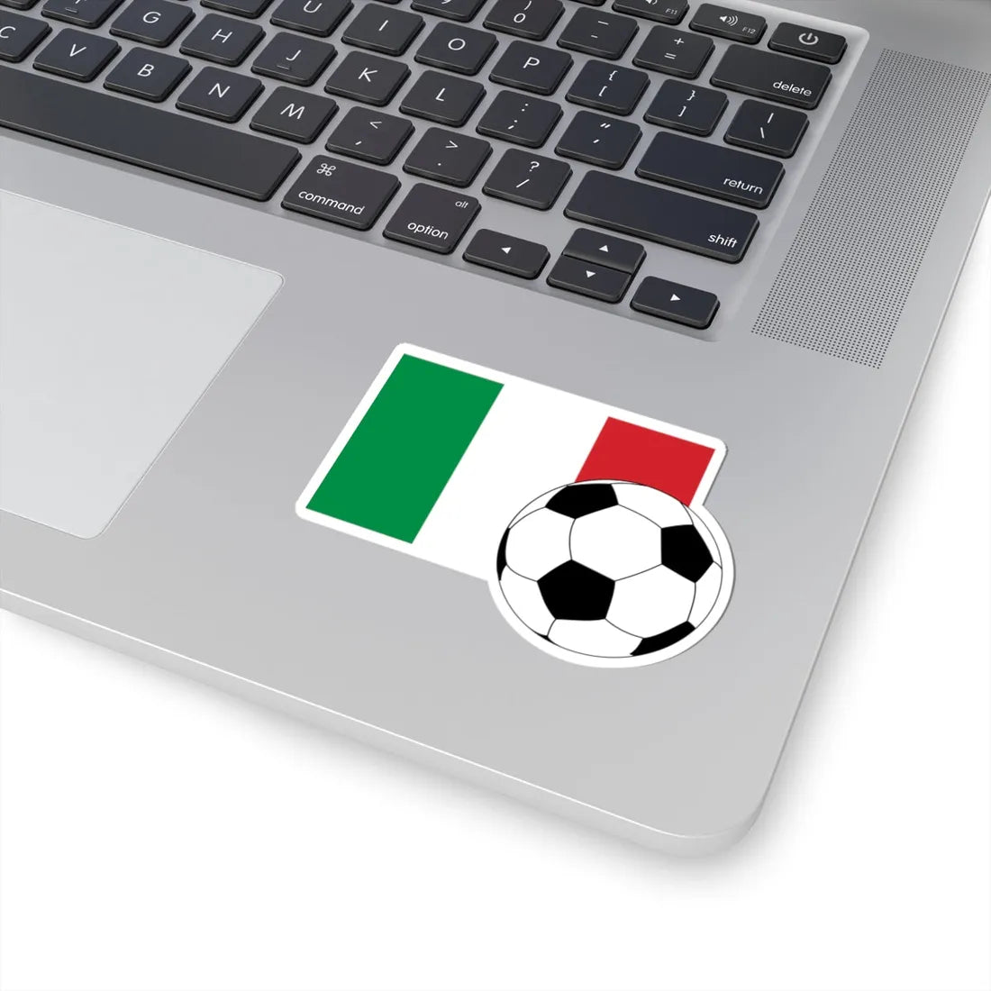 Flag of Italy with football (Italy) STICKER Vinyl Kiss-Cut Decal - The Sticker Space