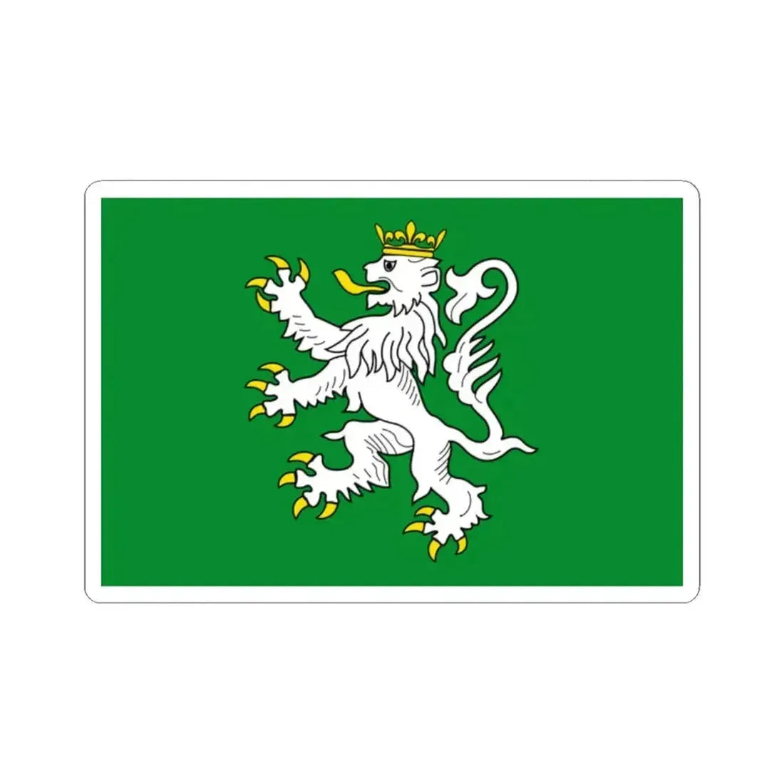 Flag of Ittre (Belgium) STICKER Vinyl Kiss-Cut Decal 2 Inch White - The Sticker Space