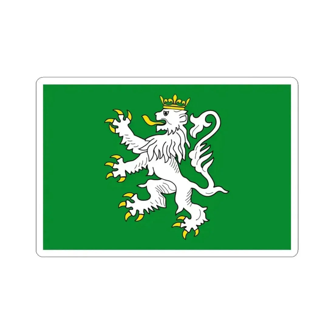 Flag of Ittre (Belgium) STICKER Vinyl Kiss-Cut Decal 3 Inch White - The Sticker Space