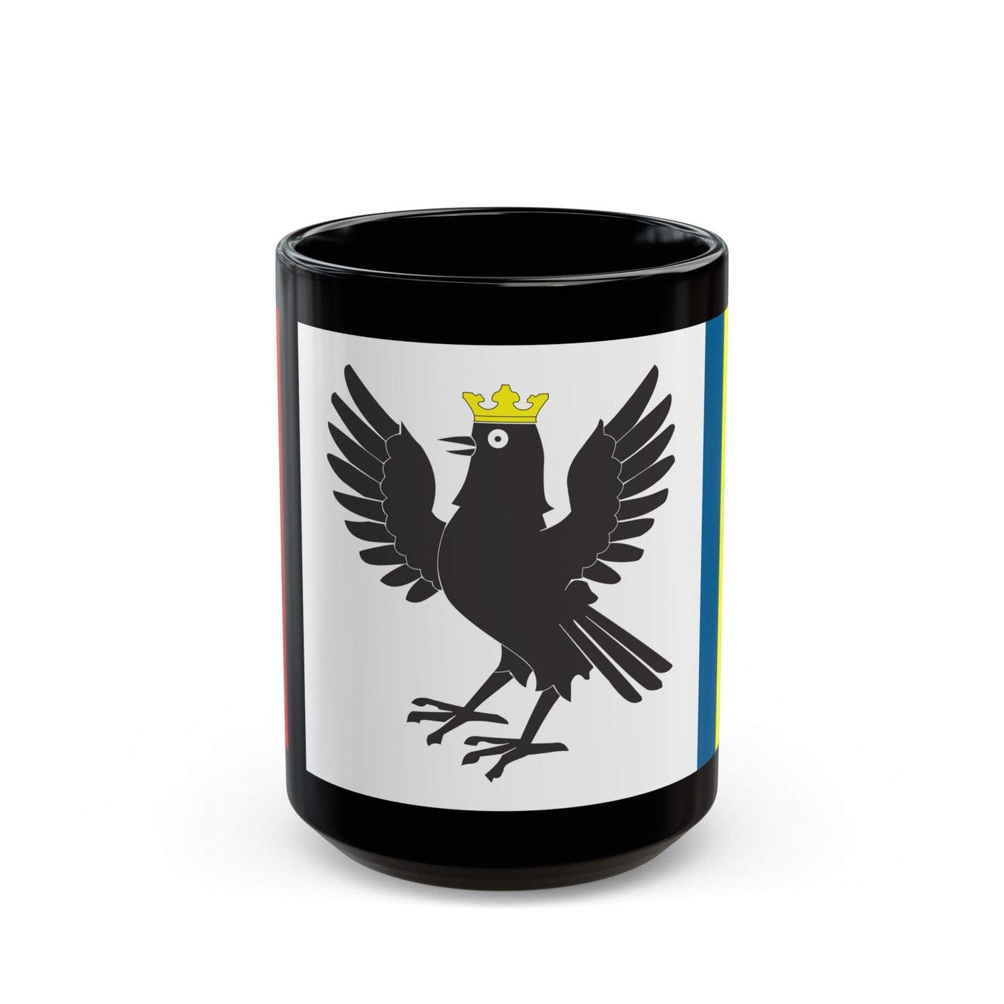 Flag of Ivano Frankivsk Oblast Ukraine - Black Coffee Mug-15oz-The Sticker Space