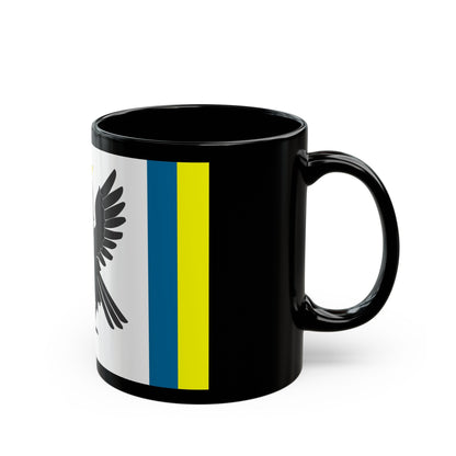 Flag of Ivano Frankivsk Oblast Ukraine - Black Coffee Mug-The Sticker Space