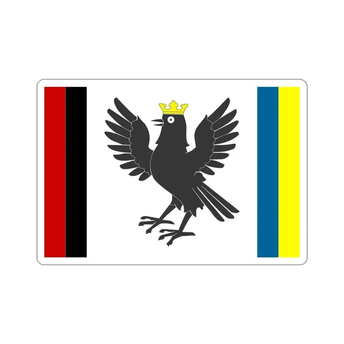 Flag of Ivano Frankivsk Oblast Ukraine STICKER Vinyl Die-Cut Decal 4 Inch - The Sticker Space