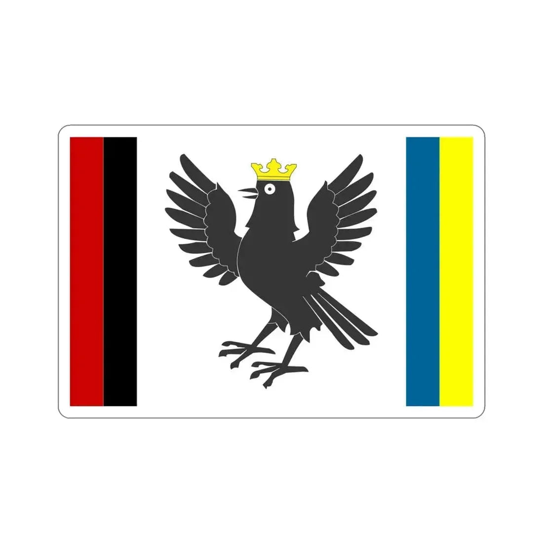 Flag of Ivano Frankivsk Oblast Ukraine STICKER Vinyl Die-Cut Decal 5 Inch - The Sticker Space