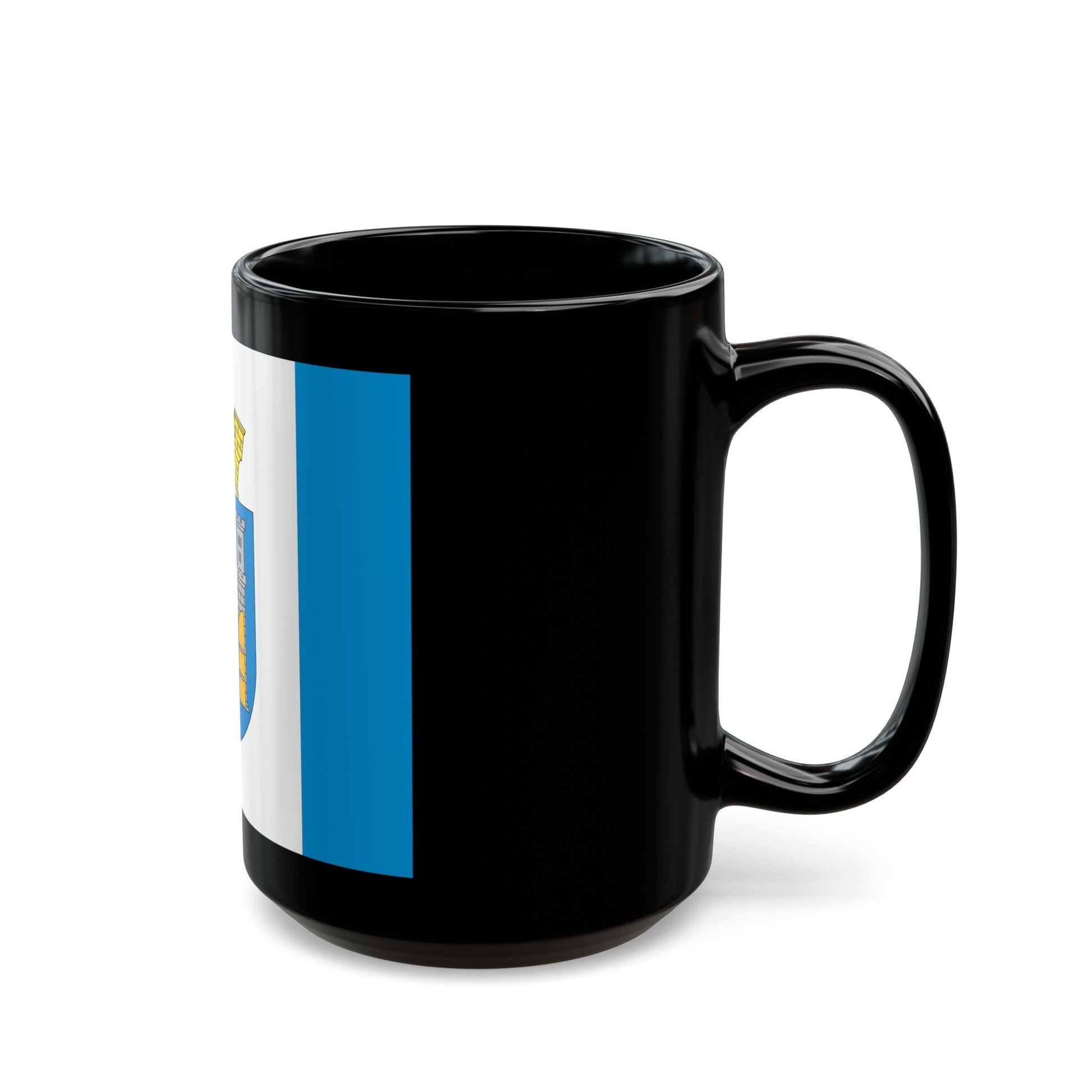 Flag of Ivano Frankivsk Ukraine - Black Coffee Mug-The Sticker Space