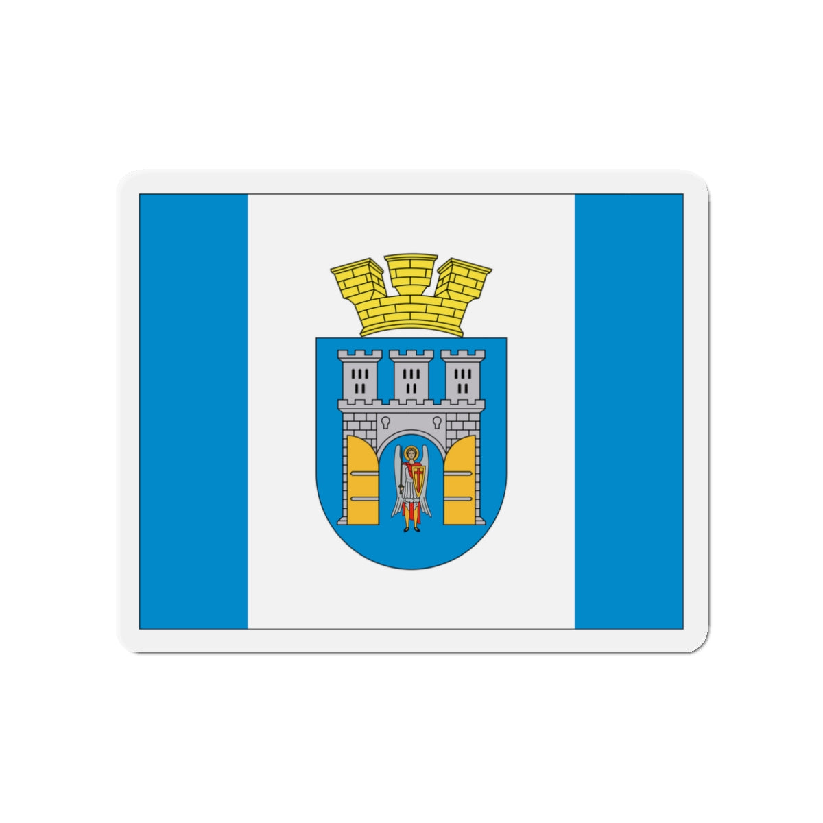 Flag of Ivano Frankivsk Ukraine - Die-Cut Magnet-3" x 3"-The Sticker Space