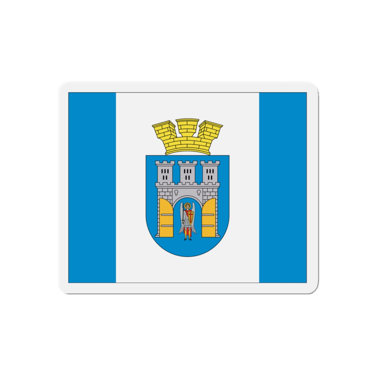 Flag of Ivano Frankivsk Ukraine - Die-Cut Magnet-5" x 5"-The Sticker Space