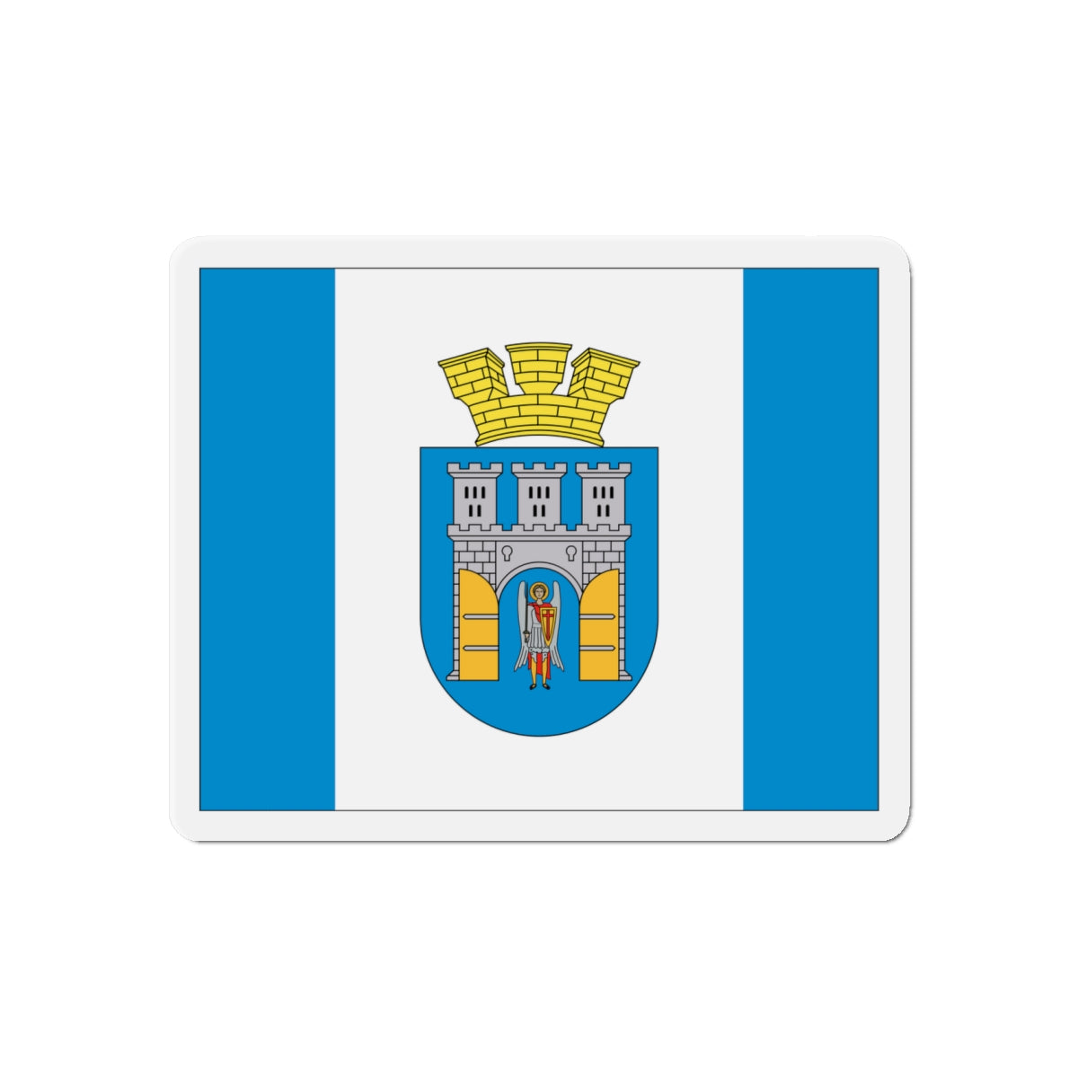 Flag of Ivano Frankivsk Ukraine - Die-Cut Magnet-6 × 6"-The Sticker Space