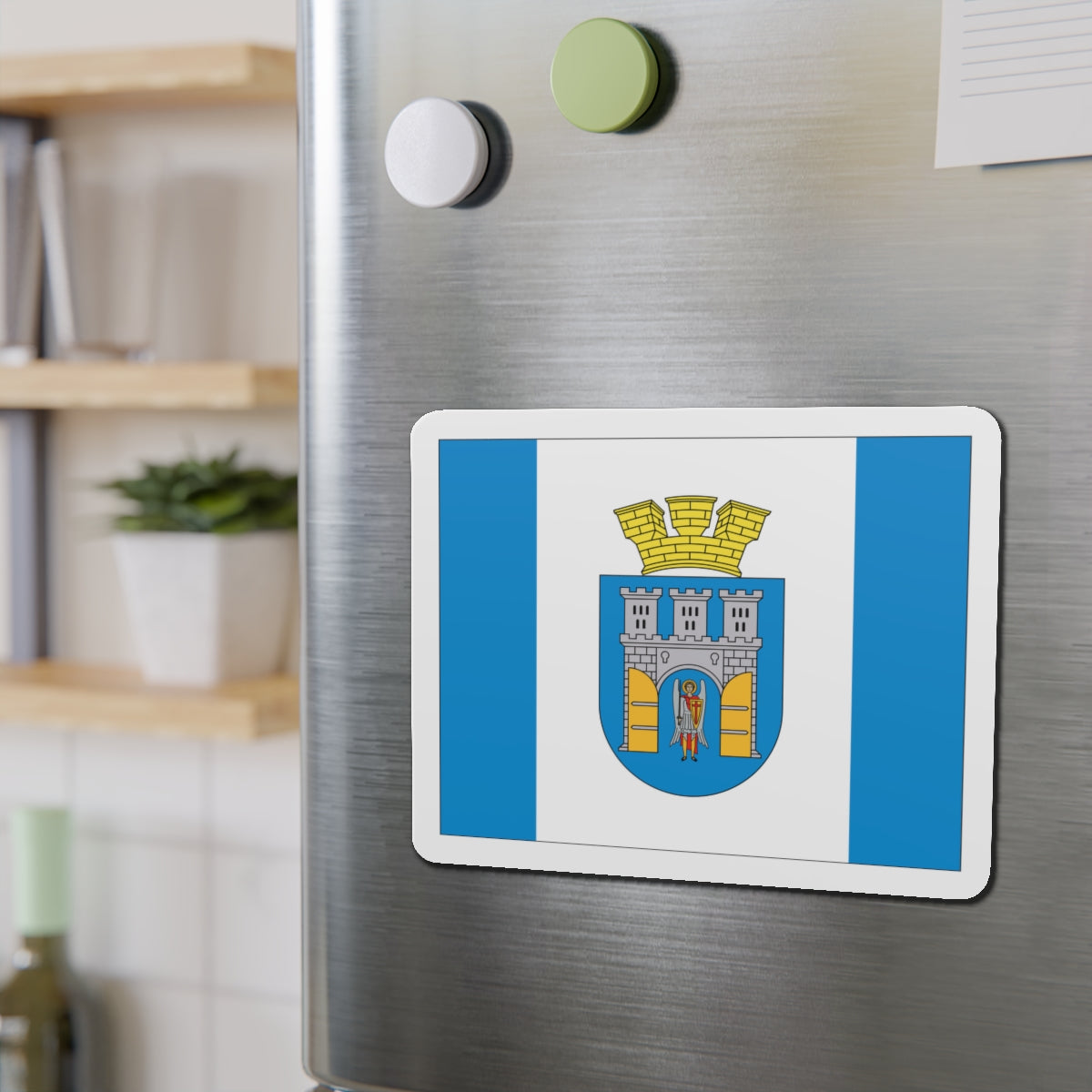 Flag of Ivano Frankivsk Ukraine - Die-Cut Magnet-The Sticker Space