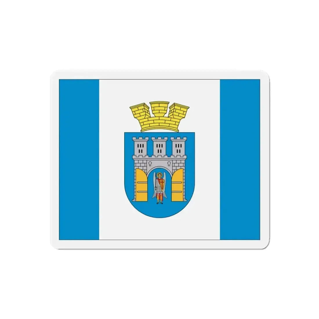 Flag of Ivano Frankivsk Ukraine - Refrigerator Magnet - The Sticker Space
