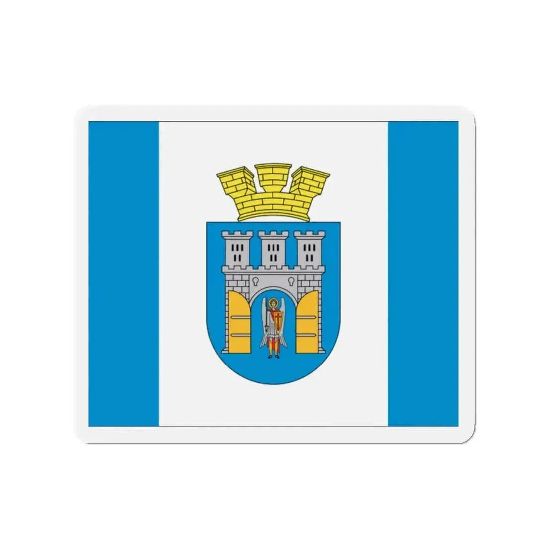 Flag of Ivano Frankivsk Ukraine - Refrigerator Magnet - The Sticker Space