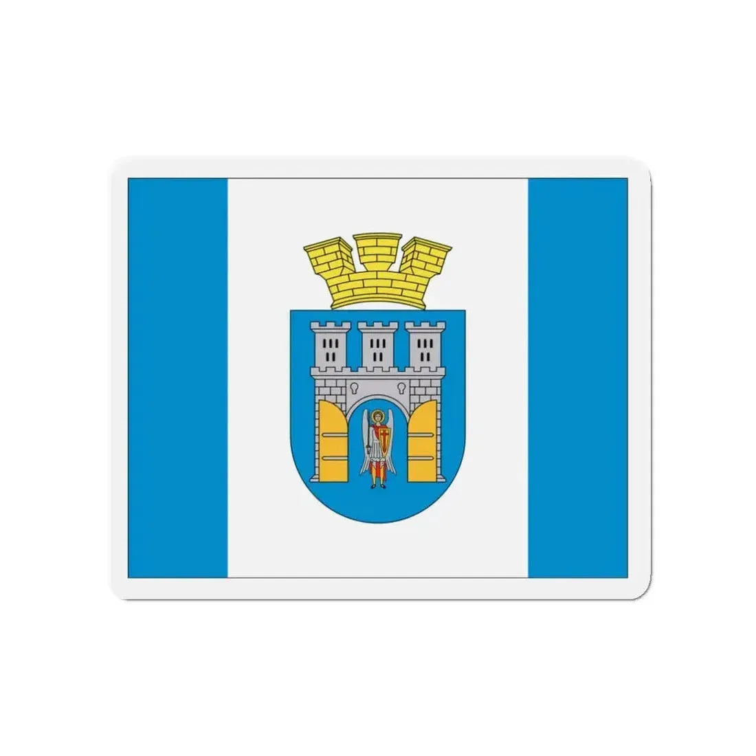 Flag of Ivano Frankivsk Ukraine - Refrigerator Magnet - The Sticker Space
