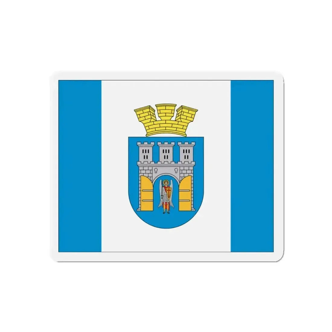 Flag of Ivano Frankivsk Ukraine - Refrigerator Magnet - The Sticker Space
