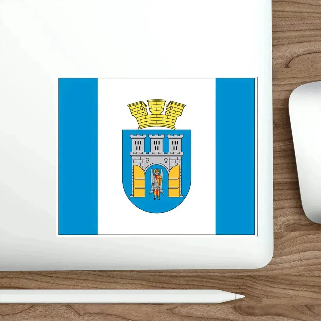 Flag of Ivano Frankivsk Ukraine STICKER Vinyl Die-Cut Decal - The Sticker Space