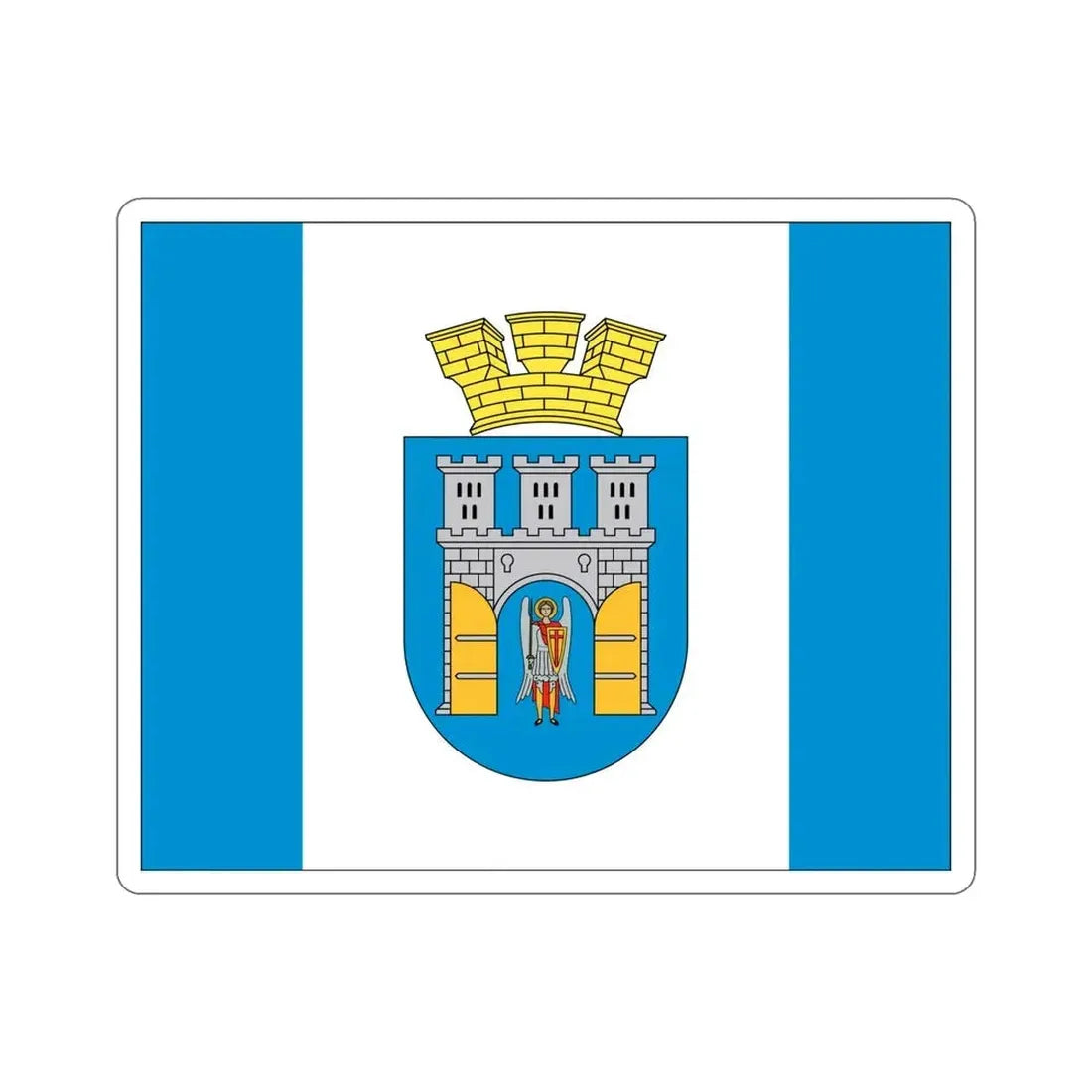 Flag of Ivano Frankivsk Ukraine STICKER Vinyl Die-Cut Decal - The Sticker Space