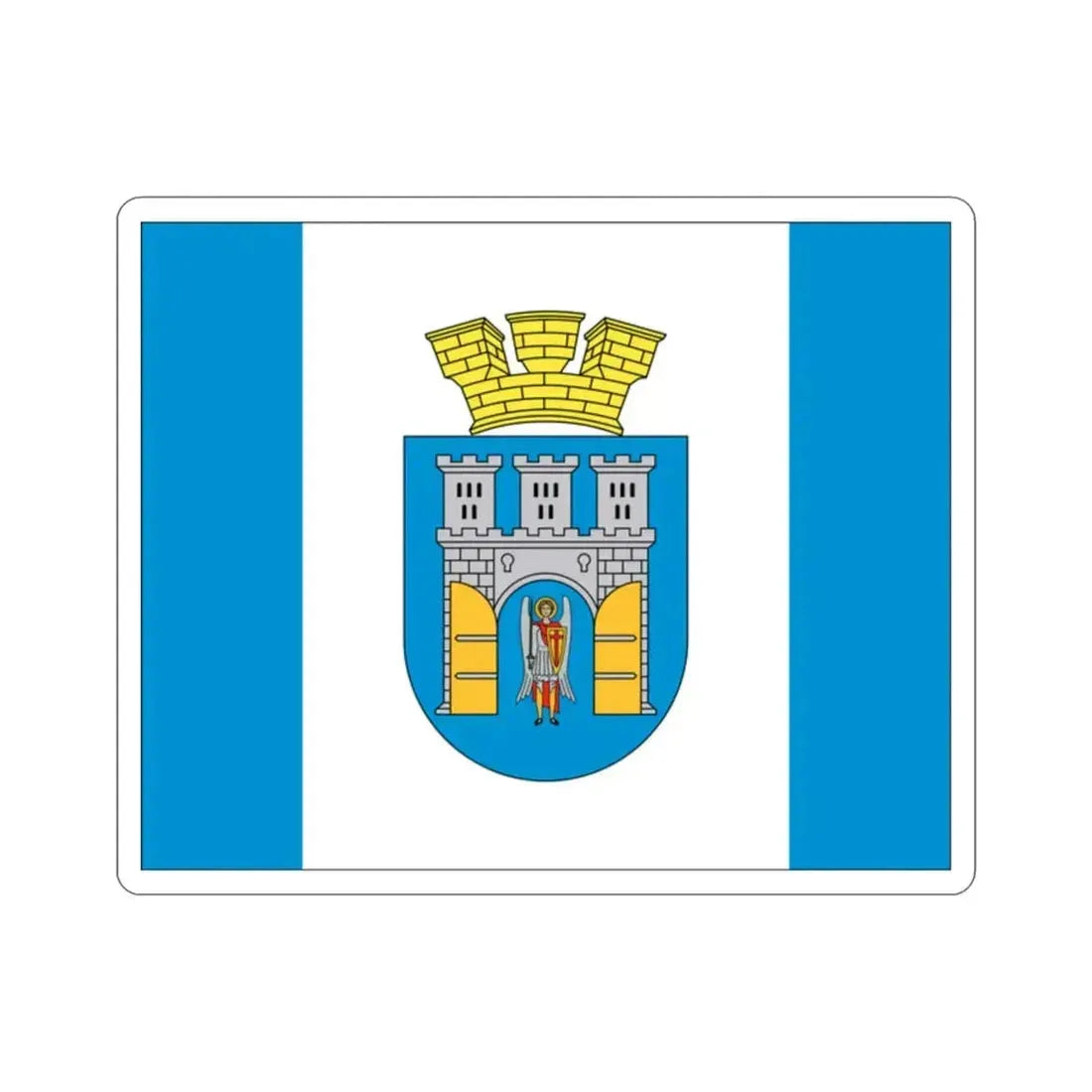 Flag of Ivano Frankivsk Ukraine STICKER Vinyl Die-Cut Decal - The Sticker Space