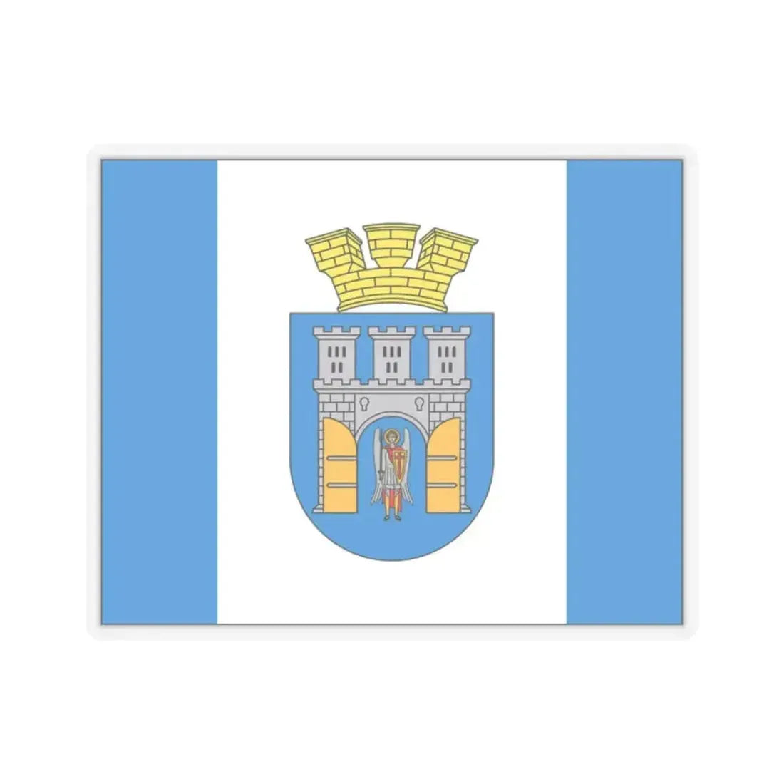 Flag of Ivano Frankivsk Ukraine - STICKER Vinyl Kiss-Cut Decal 2 Inch Transparent - The Sticker Space