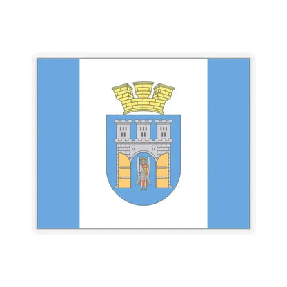 Flag of Ivano Frankivsk Ukraine - STICKER Vinyl Kiss-Cut Decal 2 Inch Transparent - The Sticker Space
