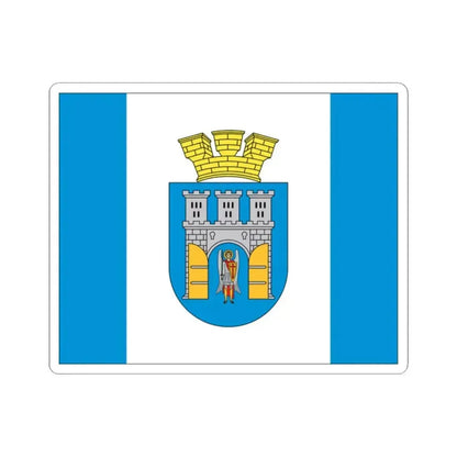 Flag of Ivano Frankivsk Ukraine - STICKER Vinyl Kiss-Cut Decal 2 Inch White - The Sticker Space