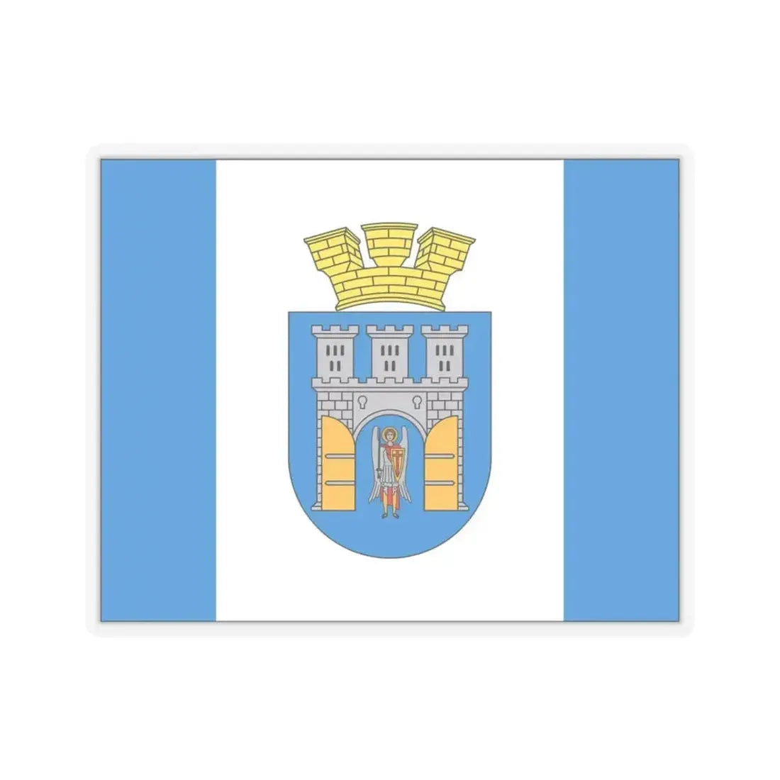 Flag of Ivano Frankivsk Ukraine - STICKER Vinyl Kiss-Cut Decal 3 Inch Transparent - The Sticker Space