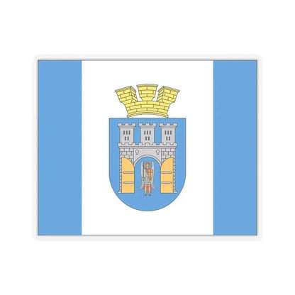 Flag of Ivano Frankivsk Ukraine - STICKER Vinyl Kiss-Cut Decal 3 Inch Transparent - The Sticker Space