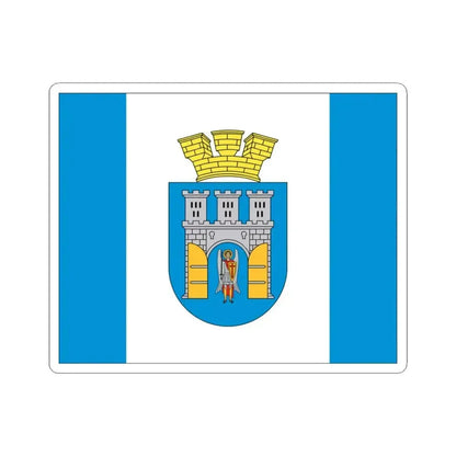 Flag of Ivano Frankivsk Ukraine - STICKER Vinyl Kiss-Cut Decal 3 Inch White - The Sticker Space