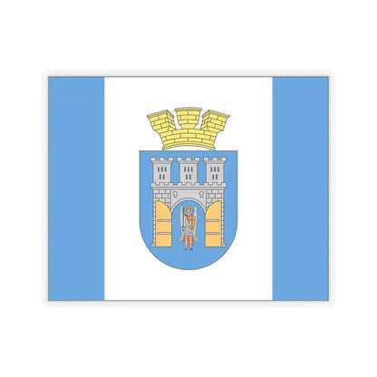 Flag of Ivano Frankivsk Ukraine - STICKER Vinyl Kiss-Cut Decal 4 Inch Transparent - The Sticker Space