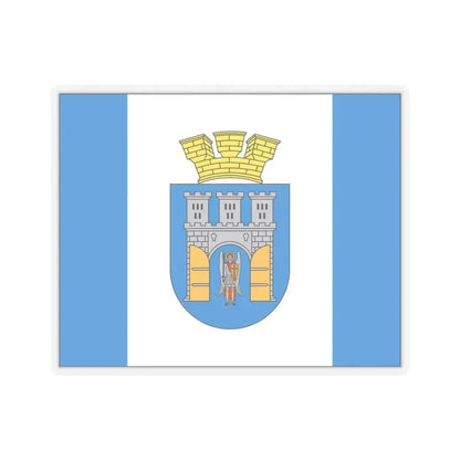 Flag of Ivano Frankivsk Ukraine - STICKER Vinyl Kiss-Cut Decal 6 Inch Transparent - The Sticker Space
