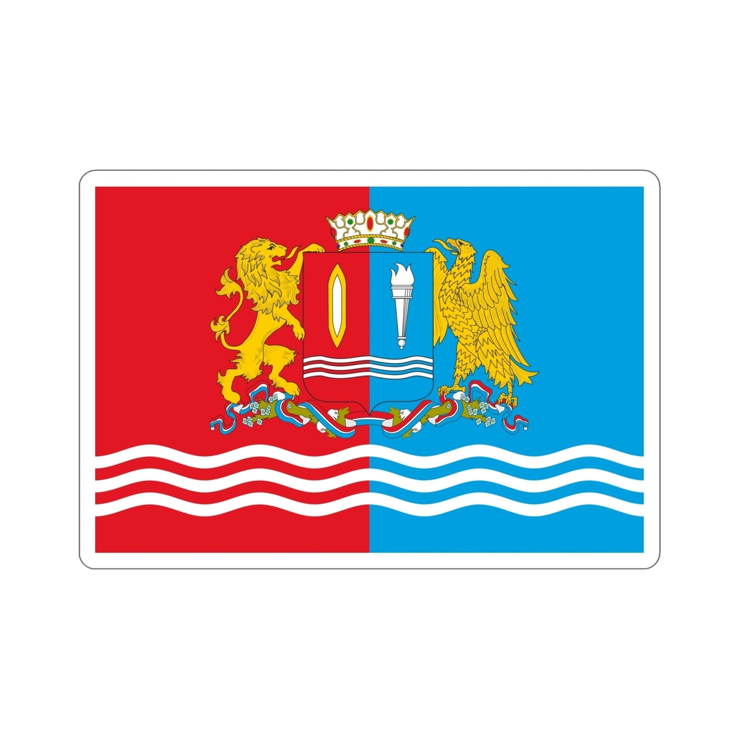 Flag of Ivanovo Oblast Russia STICKER Vinyl Die-Cut Decal-6 Inch-The Sticker Space