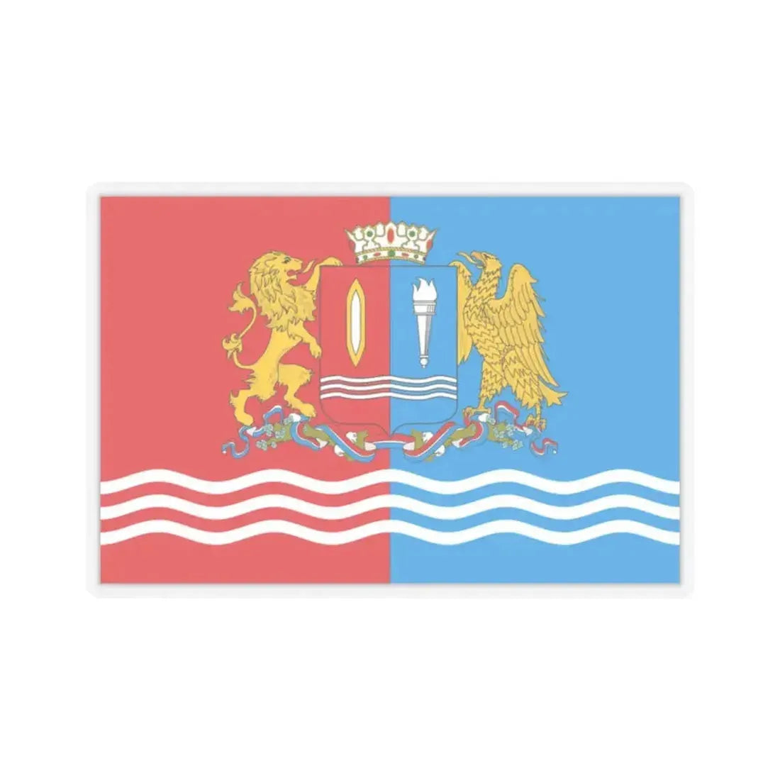 Flag of Ivanovo Oblast Russia - STICKER Vinyl Kiss-Cut Decal 2 Inch Transparent - The Sticker Space
