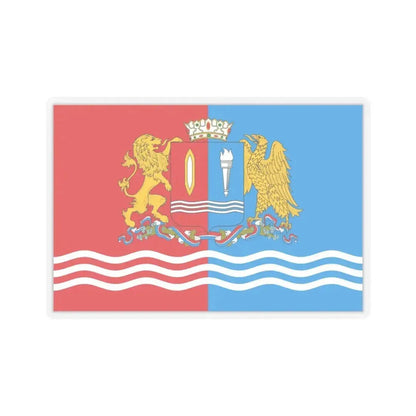 Flag of Ivanovo Oblast Russia - STICKER Vinyl Kiss-Cut Decal 4 Inch Transparent - The Sticker Space