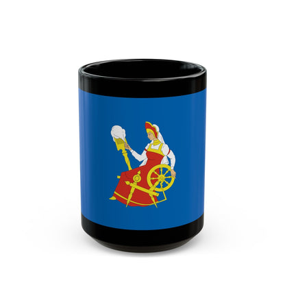 Flag of Ivanovo Russia - Black Coffee Mug-15oz-The Sticker Space