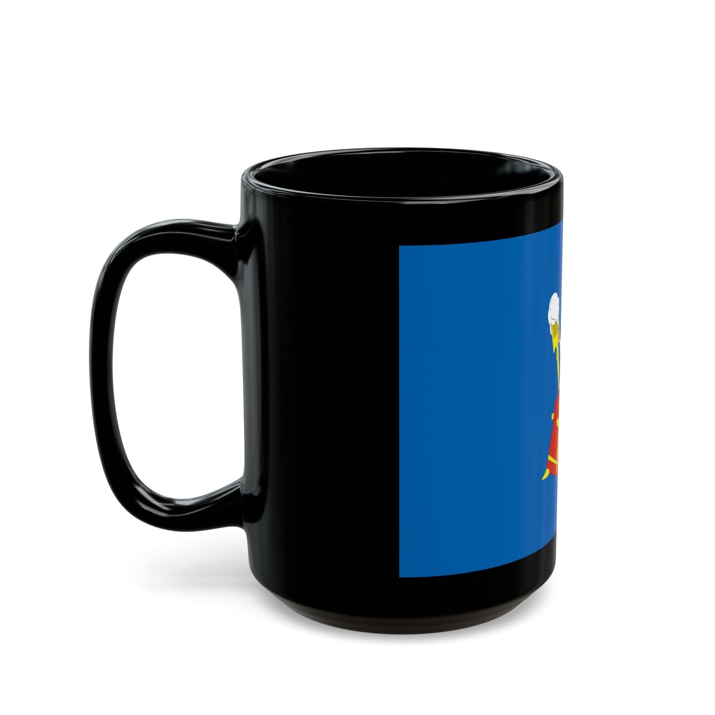 Flag of Ivanovo Russia - Black Coffee Mug-The Sticker Space