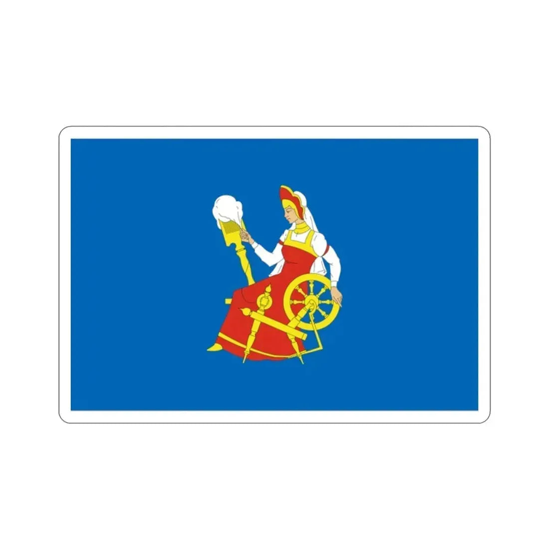 Flag of Ivanovo Russia STICKER Vinyl Die-Cut Decal 2 Inch - The Sticker Space