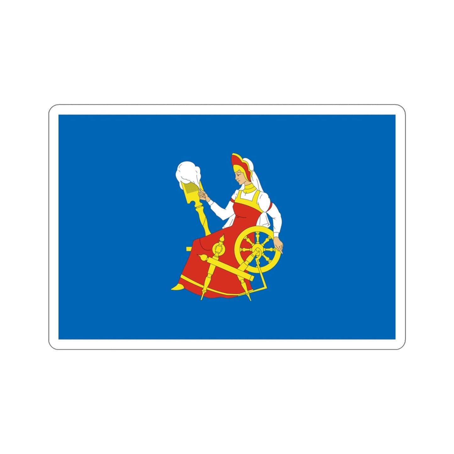 Flag of Ivanovo Russia STICKER Vinyl Die-Cut Decal-4 Inch-The Sticker Space