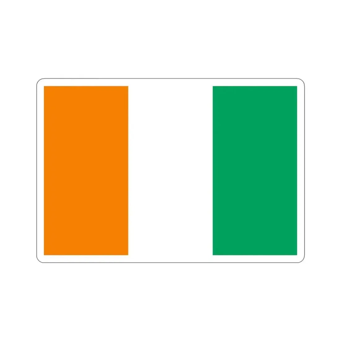 Flag of Ivory Coast STICKER Vinyl Die-Cut Decal - The Sticker Space