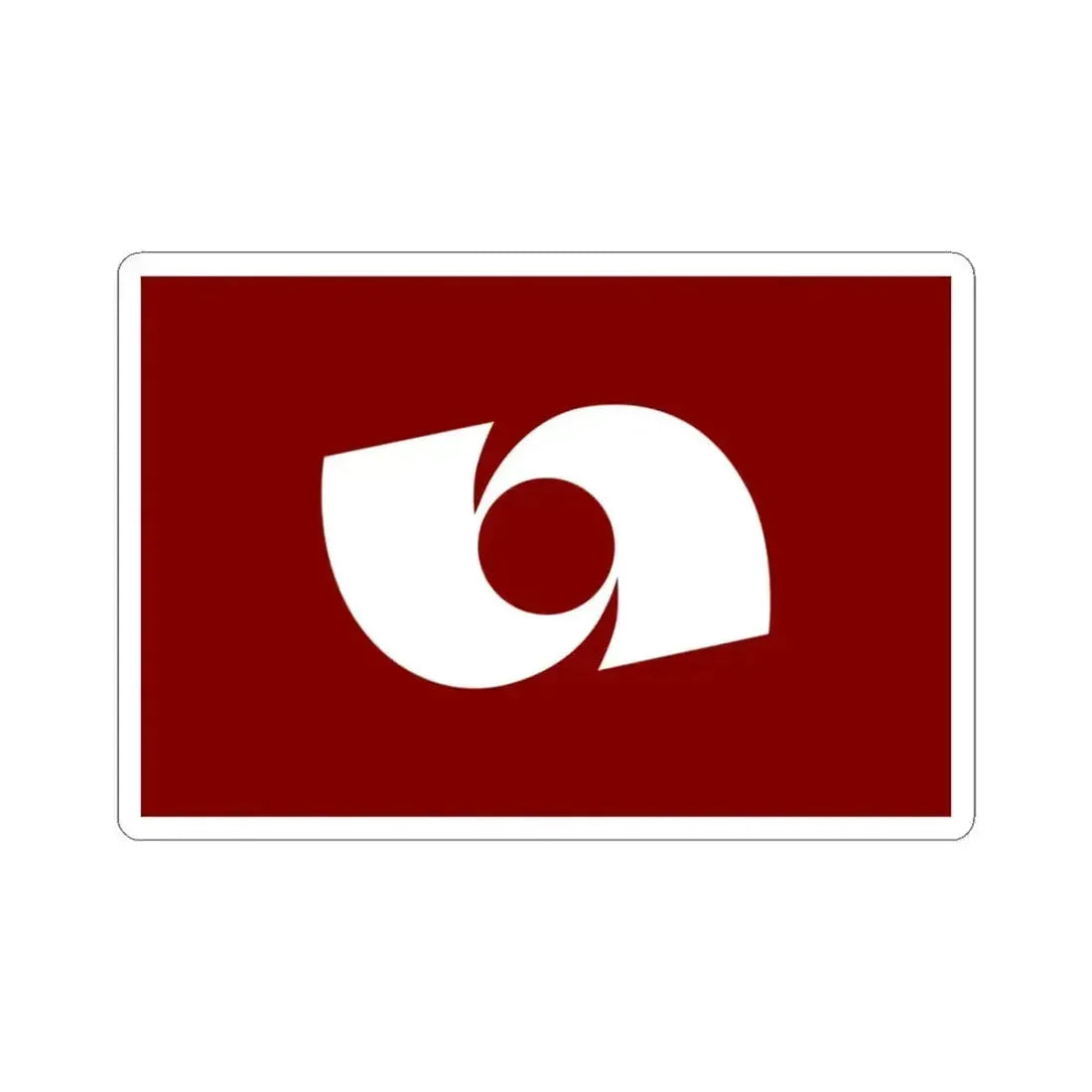 Flag of Iwaki Fukushima Japan - STICKER Vinyl Kiss-Cut Decal 3 Inch White - The Sticker Space