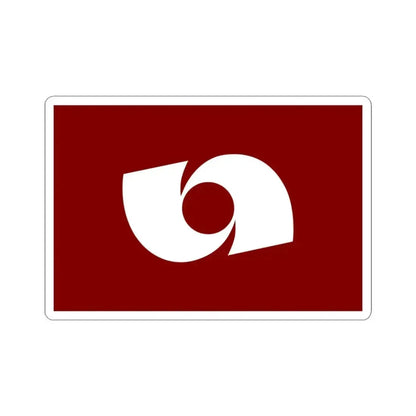 Flag of Iwaki Fukushima Japan - STICKER Vinyl Kiss-Cut Decal 3 Inch White - The Sticker Space