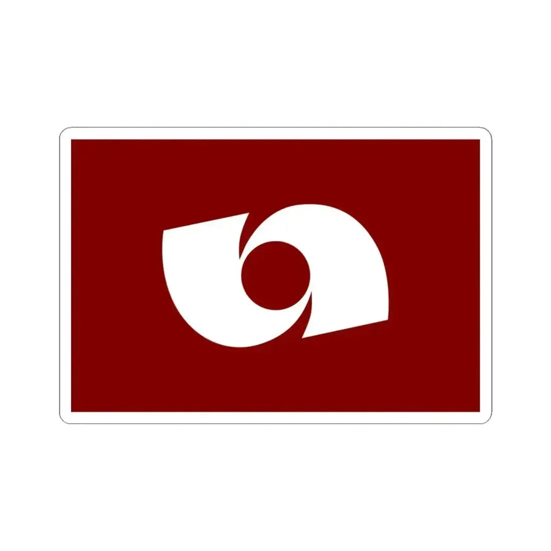Flag of Iwaki Fukushima Japan - STICKER Vinyl Kiss-Cut Decal 4 Inch White - The Sticker Space