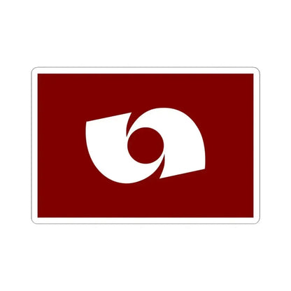 Flag of Iwaki Fukushima Japan - STICKER Vinyl Kiss-Cut Decal 4 Inch White - The Sticker Space