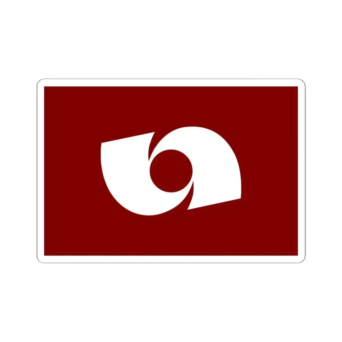 Flag of Iwaki Fukushima Japan - STICKER Vinyl Kiss-Cut Decal 6 Inch White - The Sticker Space