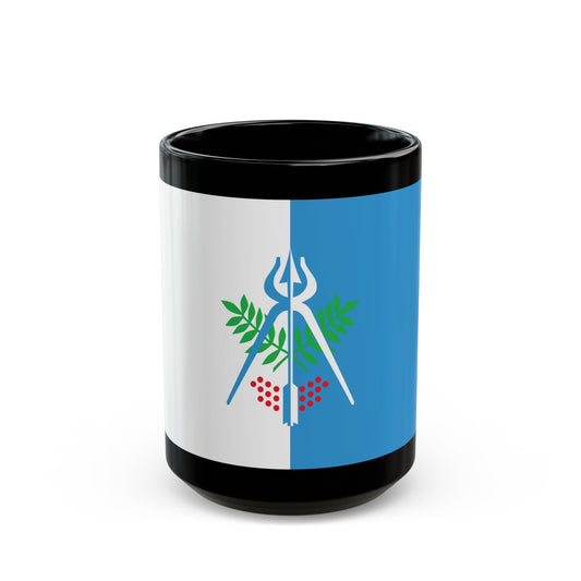 Flag of Izhevsk Russia - Black Coffee Mug-15oz-The Sticker Space