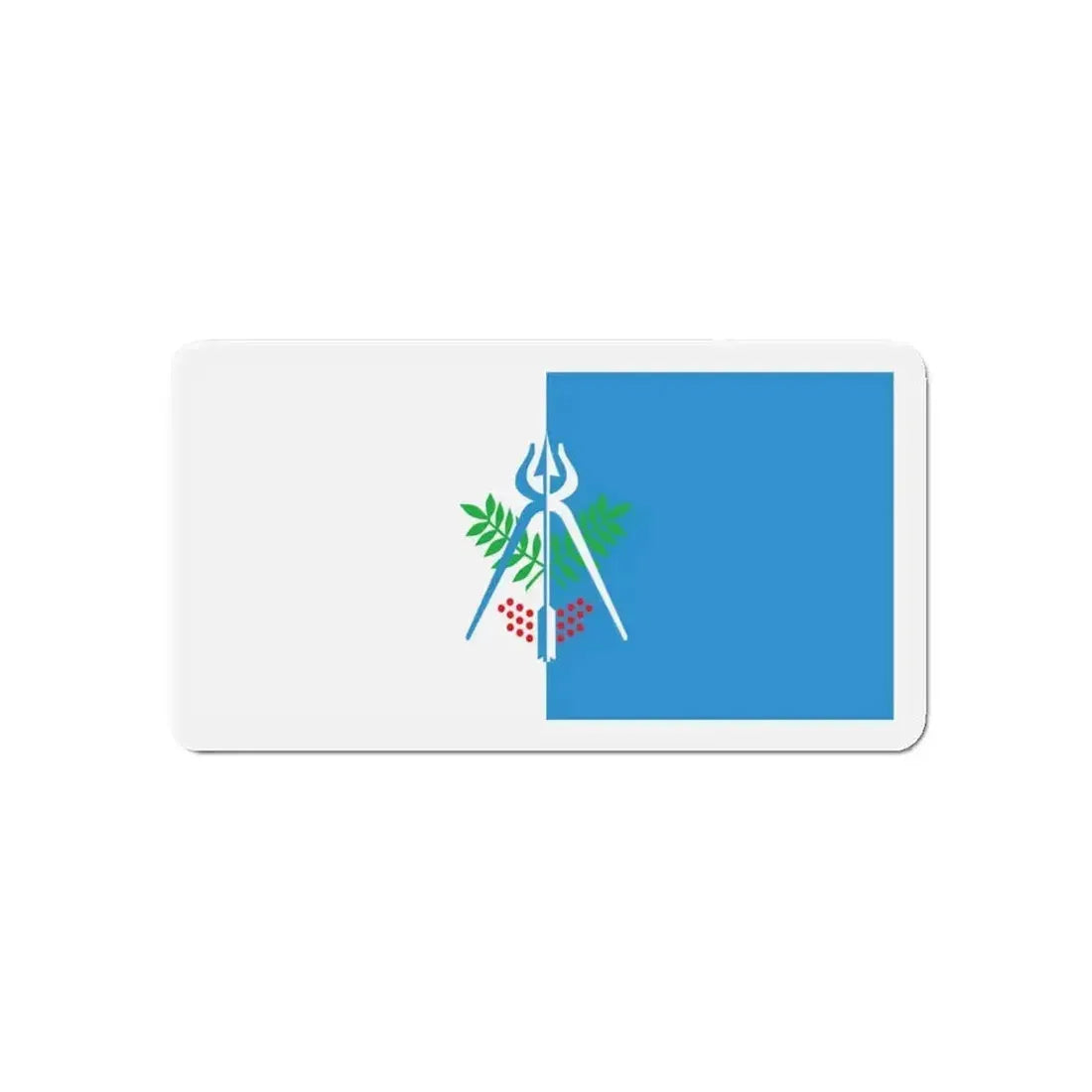 Flag of Izhevsk Russia - Refrigerator Magnet - The Sticker Space