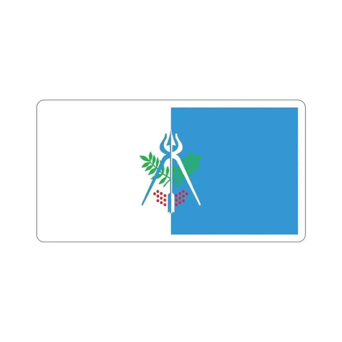Flag of Izhevsk Russia STICKER Vinyl Die-Cut Decal 6 Inch - The Sticker Space