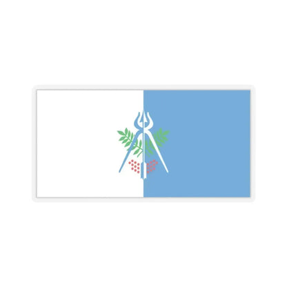 Flag of Izhevsk Russia - STICKER Vinyl Kiss-Cut Decal 2 Inch Transparent - The Sticker Space